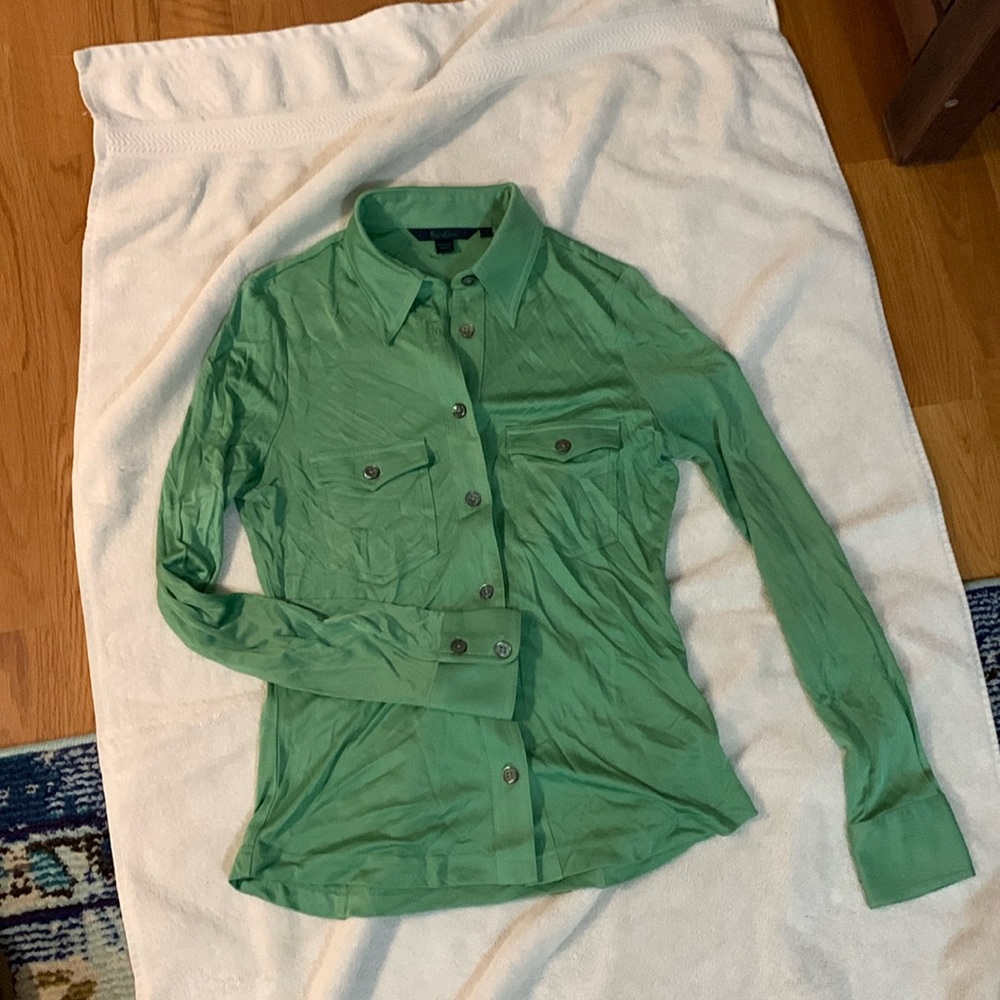 Boden green shirt size small.  UK size 10.